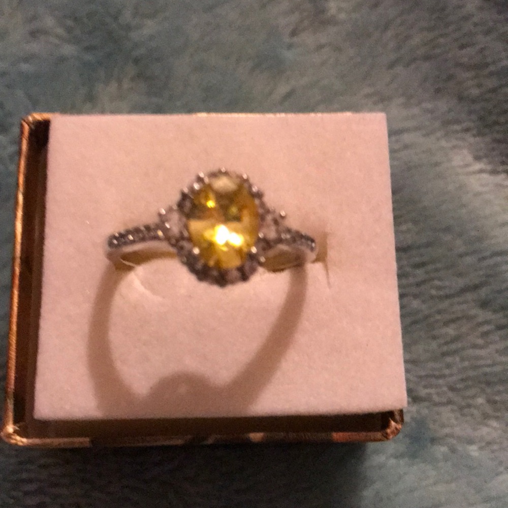 Yellow and silver ring